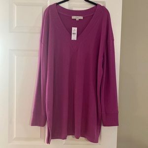 NWT Loft Tunic Sweater V-Neck Size XL